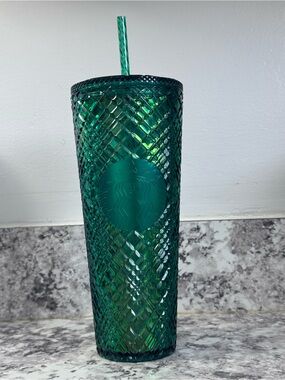 Starbucks Emerald Green Studded 24oz Cold Cup NWT